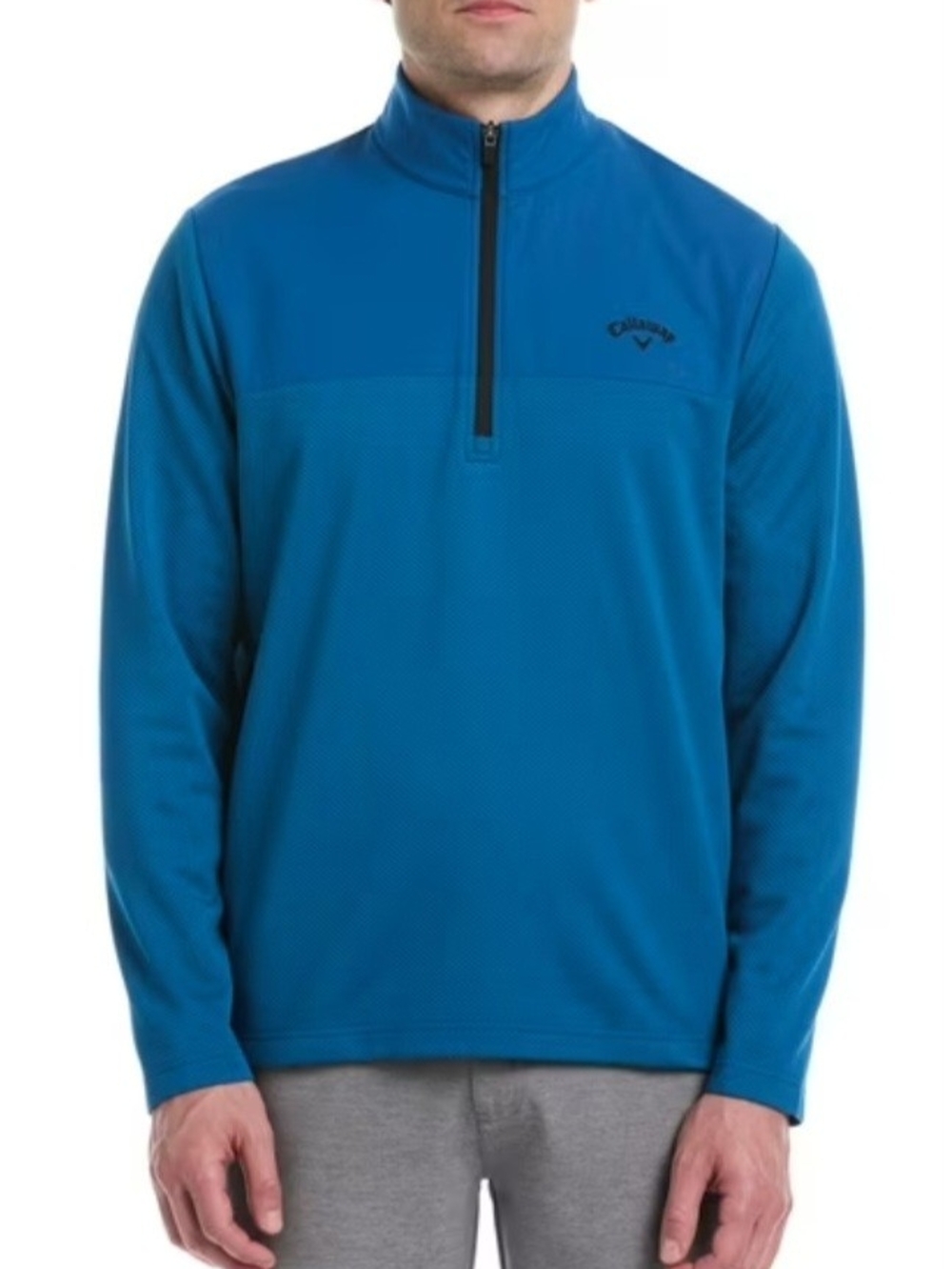 Callaway Teal Blue Quarter-Zip Performance Pullover